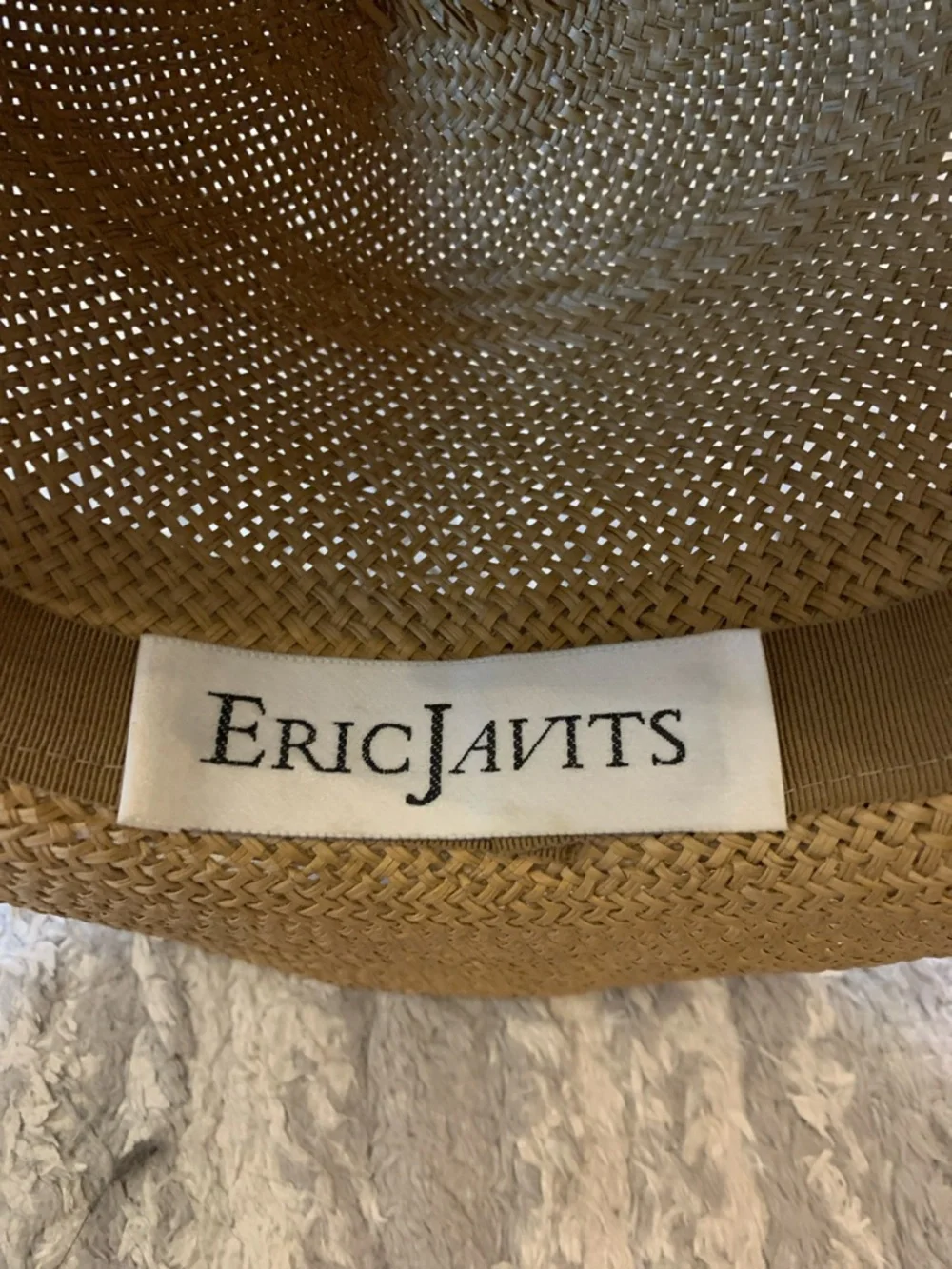 Eric Javits Natural Straw Raffia Sun Hat with Ribbon Band - Picture 2 of 15